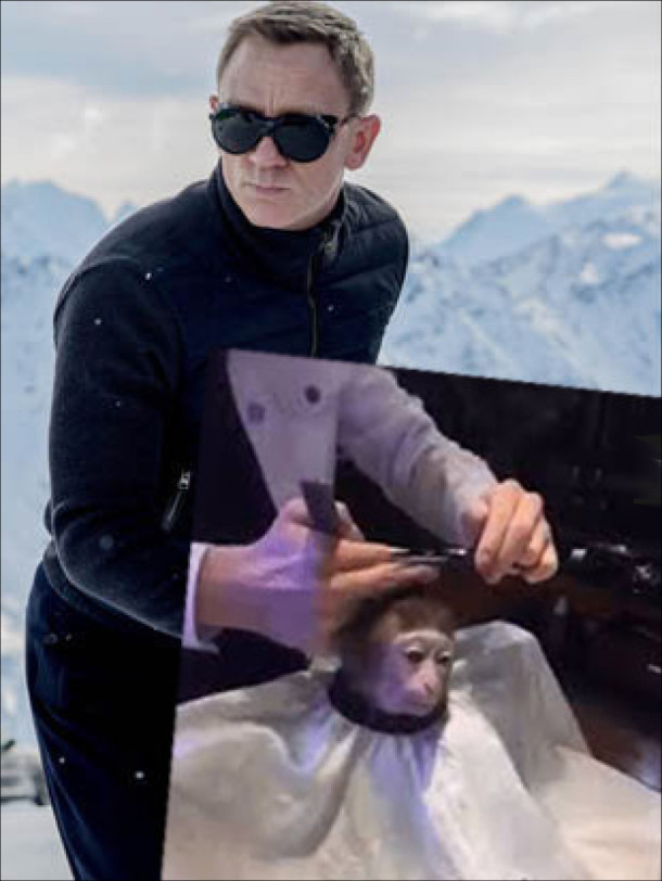 Мем Monkey Haircut (підстригання мавпи). Джеймс Бонд
