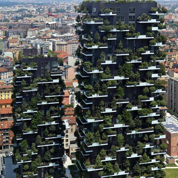 Еко-будинок в Мілані (Італія), де на балконах ростуть дерева